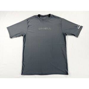 O'Neill Basic Skins Rash Guard Sun Shirt UPF 50+ Stretch Surf Swim Gray Men's XL